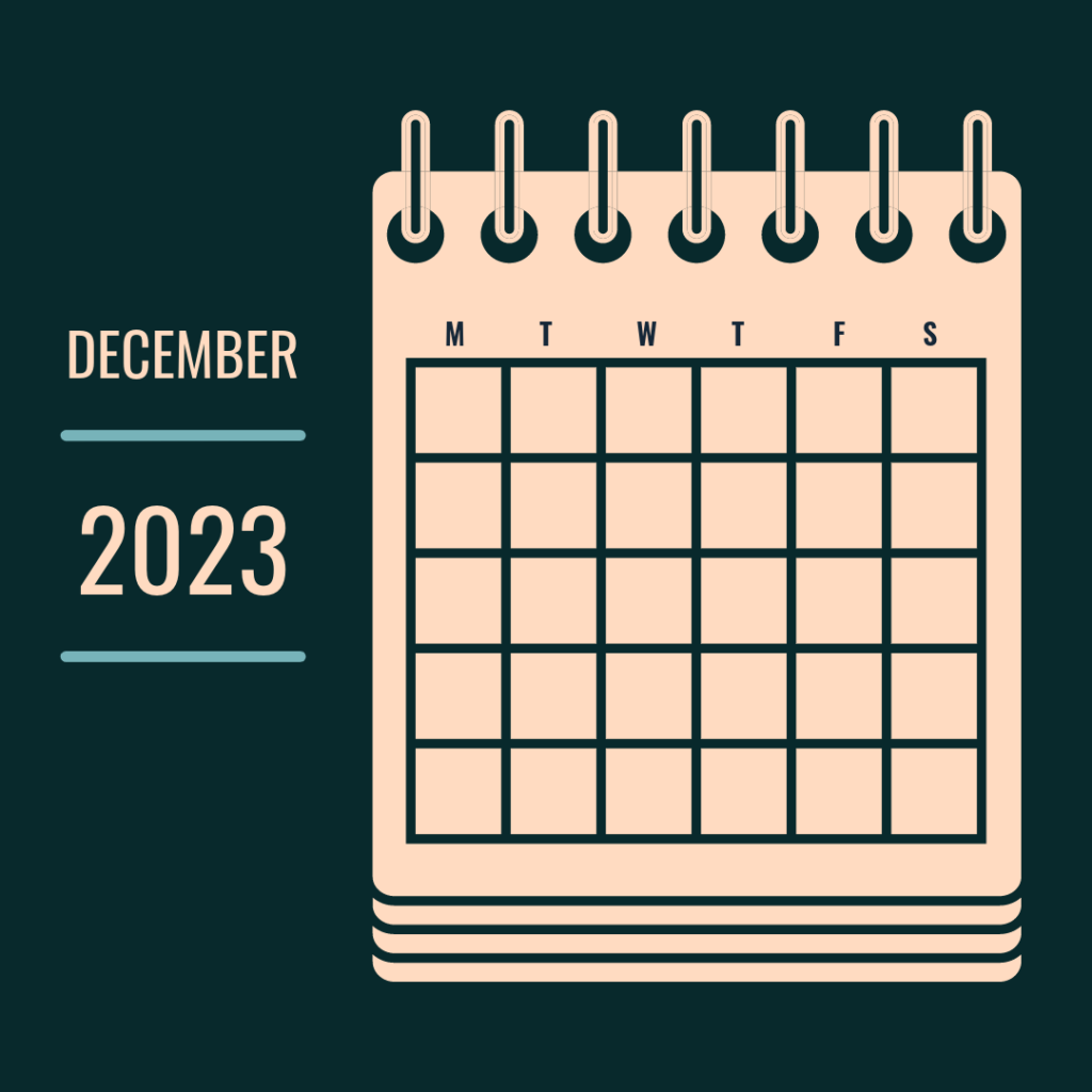 December 2023 calendar