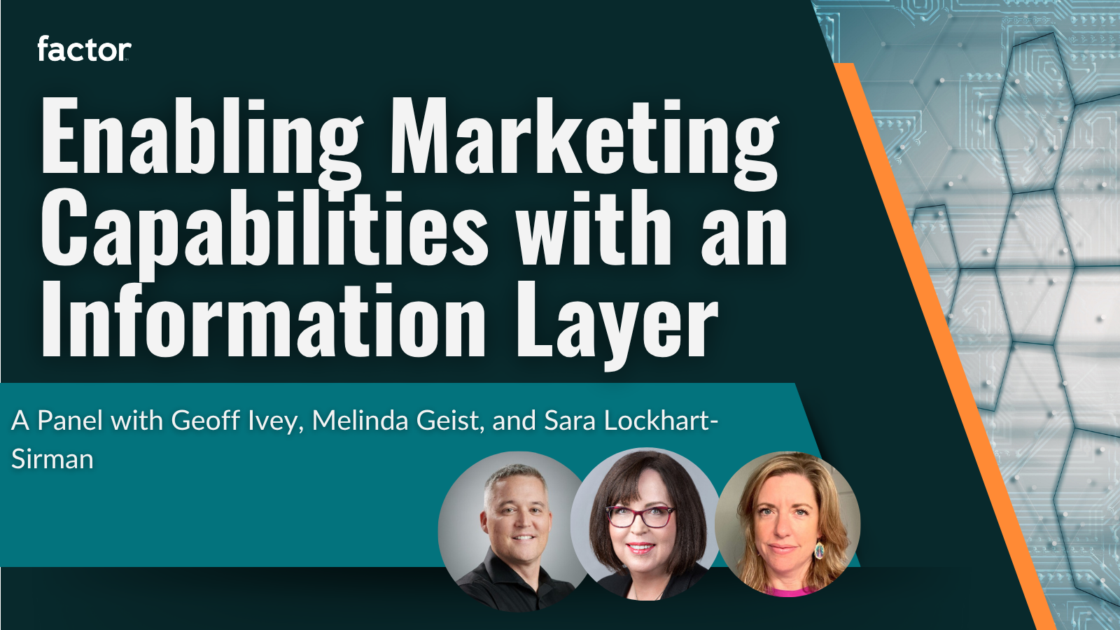 A banner showing the title of the webinar with headshots of each panelist.